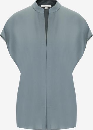 Vince Kurz&auml;rmeliges Top aus Seide