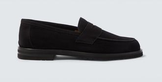 Thom Sweeney Suede penny loafers