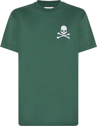 Philipp Plein Tops, Heren, Groen, S, Katoen, T-shirt Ronde Hals SS Tattoo