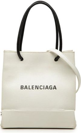 Balenciaga Pre-owned Balenciaga Leather Logo Shopping Tote XXS Ladies JVS3CYEENO2Z94P8