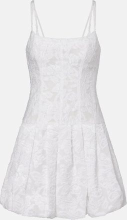 SIMKHAI Fifi embroidered cotton-blend minidress