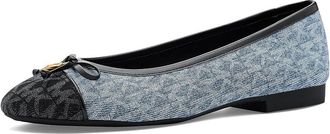 Michael Kors Piper Flex Ballet Womens Flat Shoes New Horizon Wash : 8.5 M, Leather