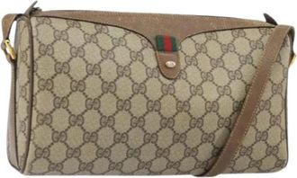 Gucci Pre-owned Plastic Vintage Cross Body Bag - Dames - Vintage Schoudertas - Beige - ONE Size - Vintage