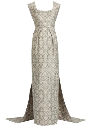 Huishan Zhang Huishan Zhang Patsy Floral-jacquard Cotton-blend Gown - Grey - 12 (UK12 / M)