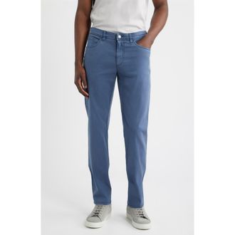 Scott Barber Savannah Straight Leg Twill 5-Pocket Pants in Indigo at Nordstrom, Size 35
