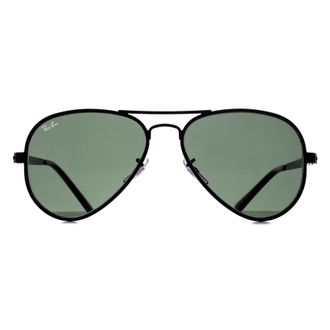 Ray-Ban Aviator Unisex Black Green RB3925 Max Metal - One Size