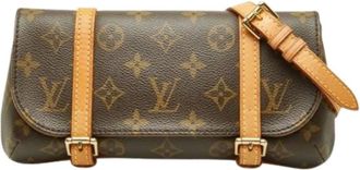 Louis Vuitton Pre-owned Pochette Sling Bag - Dames - Pre-owned - Bruin - Maat: ONE Size Leer