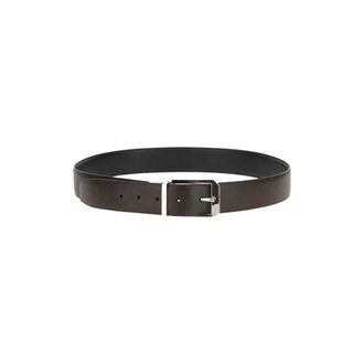 Ermenegildo Zegna Leren riem met dubbelzijdig draagvlak - Heren - Riemen - Bruin - 90 CM - Leer - Accessoires
