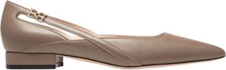Bally Elsa Leather Ballerina Flats, Brand Size 35 ( US Size 4.5 )