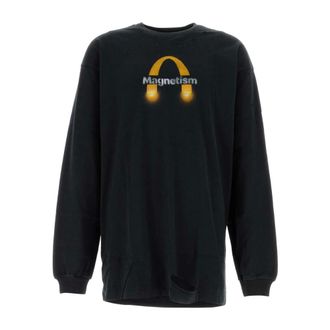 Doublet Long Sleeve Tops, male, Black, Size: M Magnetic Long Sleeve T-Shirt