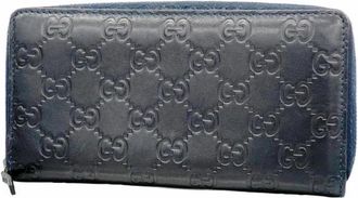 Gucci Pre-owned Wallets, female, Blue, Size: ONE SIZE Pre-owned Zip Around Wallet