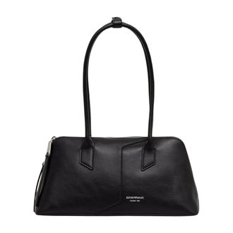 Emporio Armani Bowlingtas - Dames - Tassen - Zwart - Maat: ONE Size Leer