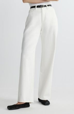 DL1961 Kaylen High Waist Soft Curve Barrel Jeans in White at Nordstrom, Size 26