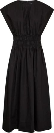 Copenhagen Muse Zwarte Smock Jurk - Dames - Casual kleedjes - Zwart - S - Katoen - Kleedjes