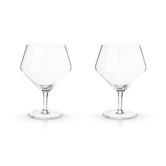 Viski Raye Crystal Angled Gin & Tonic Glasses Set of 2 in Clear at Nordstrom