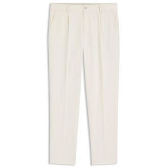 BOSS Tapered-fit pants in Italian micro-patterned fabric