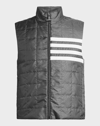Thom Browne Men & apos;s Lightweight 4-Bar Quilted Ripstop Liner Vest