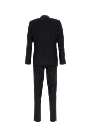 Dolce & Gabbana Mens Midnight Blue Wool Blend Suit Bluscurissimo1 Completi