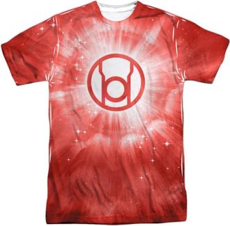 Gildan Green Lantern Red Energy Short Sleeve Adult 100% Poly Crew Tee / T-Shirt