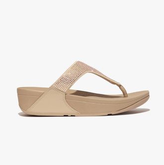 FitFlop Lulu Crystal Dames Beige Sandalen