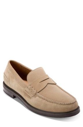 Cole Haan Pinch Prep Penny Loafer in Birch Beige Suede /Chocolate at Nordstrom Rack, Size 10