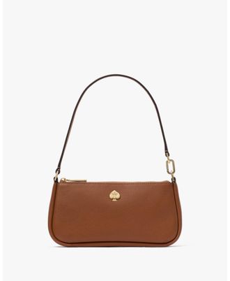 Kate Spade New York Womens Kayla Pebbled Leather Convertible Wristlet - Brown - One Size