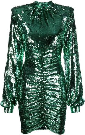Philipp Plein sequin-embellished dress - women - Polyester/Polyester/Spandex/Elastane - S - Green