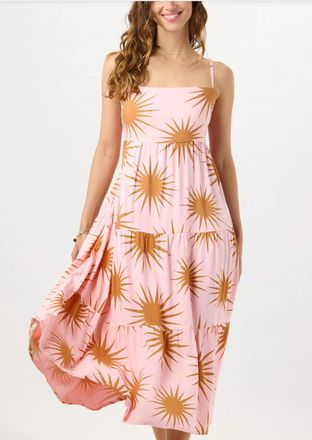 Tiare Hawaii Nanette Maxi Dress In Sunny Days Blush Gold