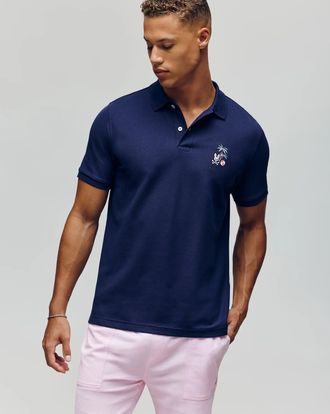 Psycho Bunny Mens Sonny Pique Polo 419 EVENING BLUE / XXXL