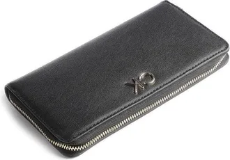 Calvin Klein Womens Wallet Ck Black Leather Bags