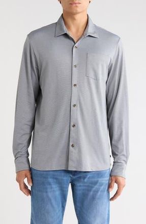 Travis Mathew Evening Bonfire Button-Up Shirt in Heather Quiet Shade at Nordstrom Rack, Size Xxx-Large