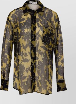 Victoria Beckham floral pattern pyjama shirt with chest pocket