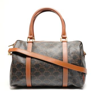 Celine Macadam Brown Pvc Boston Bag (Pre-Owned)