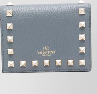 Valentino Garavani grained leather flap wallet