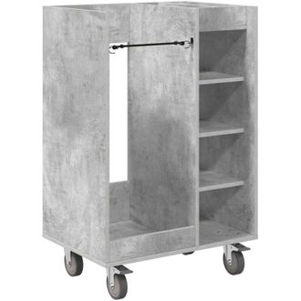 vidaXL Armario De Golf Con Rueda Liso Gris Concreto 65 X 45 X 98 Cm Vidaxl