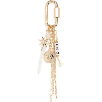 Chelsea28 Zodiac Bead Bag Charm in Leo- White Multi- Gold at Nordstrom