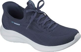 Skechers Ultra Flex 4.0 Textile Womens Navy Standard Trainers - Size UK 4