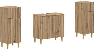 vidaXL Juego De Gabinete De Ba&ntilde;o De 2 Piezas Arnhem Roble Artisan Vidaxl