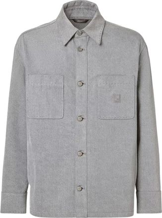 Fendi Casual Shirts, male, Gray, Size: XL Go-To Jacket