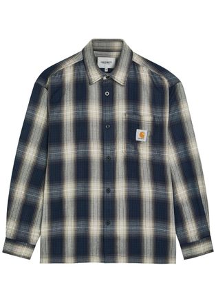 Carhartt Work in Progress Plaid Logo-appliqu&eacute; Woven Shirt - Black - XL