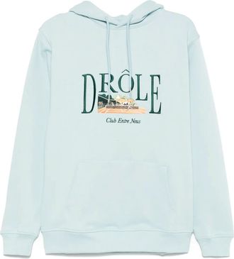 Drôle de Monsieur Felpa Le Hoodie Tennis Court con cappuccio - Blu