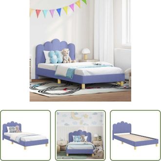 vidaXL Letto moderno - Struttura letto bambini con testata Blu jeans 90 x 200 cm