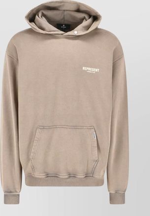 Represent cotton logo print hoodie