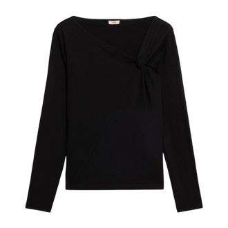 Oltre Dames, Tops, Zwart, Maat: S Viscose