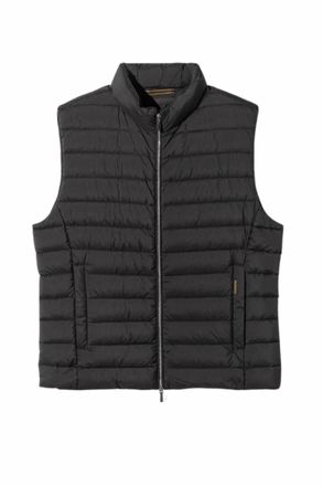 Moorer Mens Calaf Stand Collar Down Vest In Nero