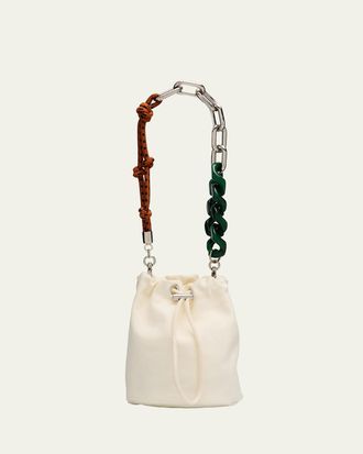 Plan C Cotton Canvas Drawstring Bucket Bag