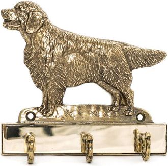 OEM Golden Retriever: Un Colgador De Llaves Con Un Perro, Un Soporte De Lat&oacute;n Para Accesorios Para Perros, Una Elegante Decoraci&oacute;n Para El Pasillo De Art-