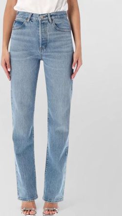 Frame Denim denim high-rise straight-leg jeans