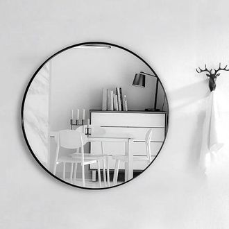 OEM Espejo De Pared Colgante, Espejo Redondo De Cristal Hd Para Decoraci&oacute;n, Ba&ntilde;o, Sala De Estar, Dormitorio, 50x50cm