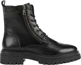 Geox Enkellaarzen - Dames - Veterlaarzen - Zwart - 38 EU - Schoenen